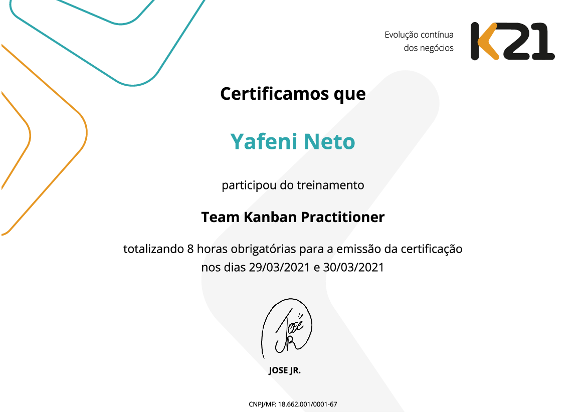 Certificado K21